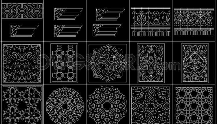 186. Free Download Of Decorative Pattern Design Cad Blocks (2)