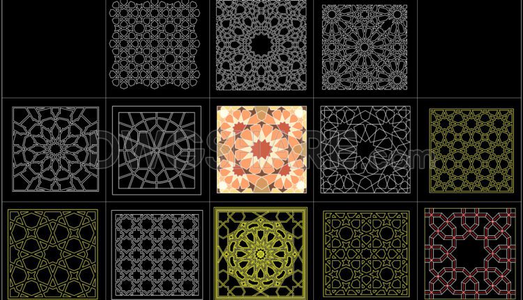188. Free Download Of Decorative Pattern Design Cad Blocks (1)