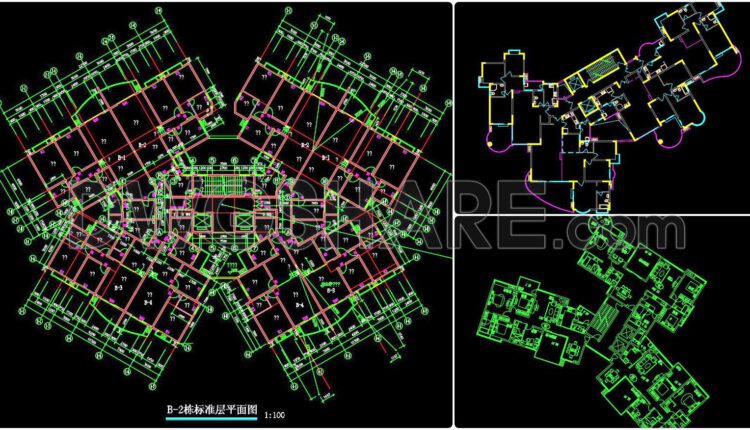 247. Free Download Of Cad Drawings For Sample Apartment Floor Plans (3)