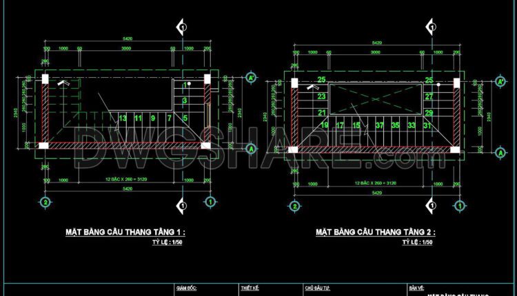 285. Download Detailed Cad Drawings Of Townhouse Stairs (1)