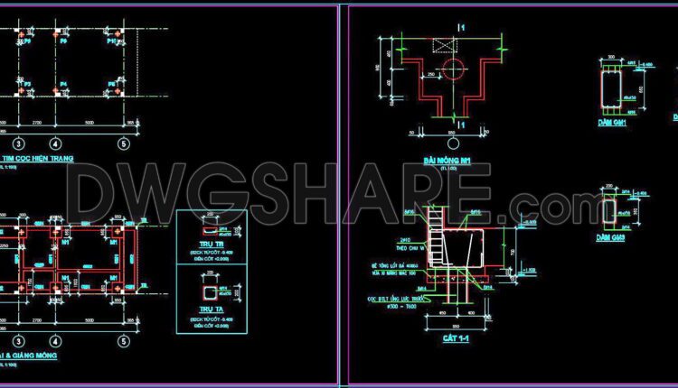 305. Download Free Cad Structural Drawings For A 4.9m X 19m Reinforced Concrete Townhouse Construction (1)