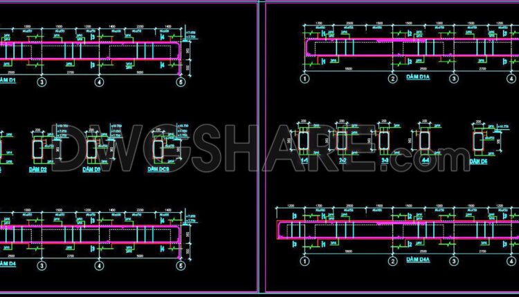 305. Download Free Cad Structural Drawings For A 4.9m X 19m Reinforced Concrete Townhouse Construction (5)