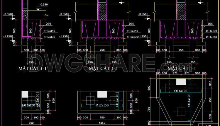 308. Download Free Cad Structural Drawings For A 4.5m X 15.7m Reinforced Concrete Townhouse Construction (1)