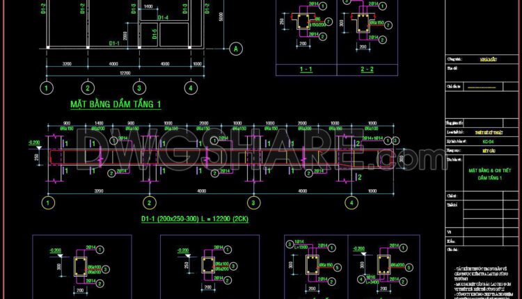 309. Download Free Cad Structural Drawings For A 5m X 12.2m Reinforced Concrete Townhouse Construction (3)