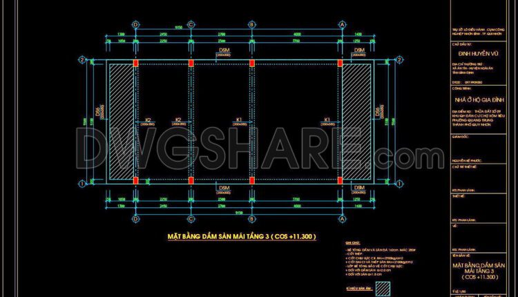310. Download Free Cad Structural Drawings For A 5.5m X 14m Reinforced Concrete Townhouse Construction (8)