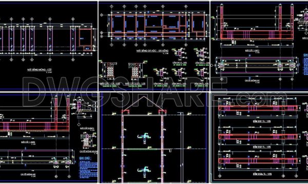 1 year ago
                

                
             767311. Download free CAD structural drawings for a 6m x 20m reinforced concrete townhouse construction