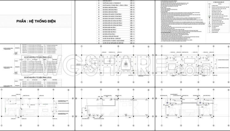 329. Download Free Electrical And Drainage Cad Drawings For A 3-story European Classic Townhouse (2)