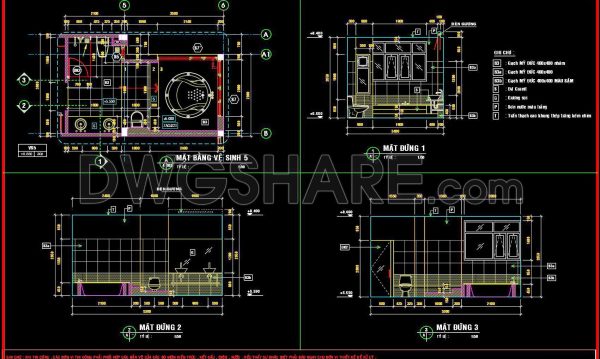 1 year ago
                

                
             597337. Free download of CAD technical drawings for the construction of bathrooms in townhouses