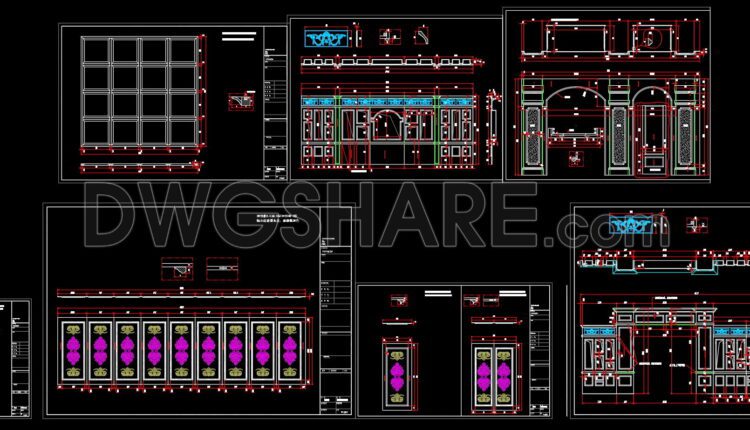 380. Download Detailed Construction Drawings Of Wood Wall Cladding For An American-style Villa (3)
