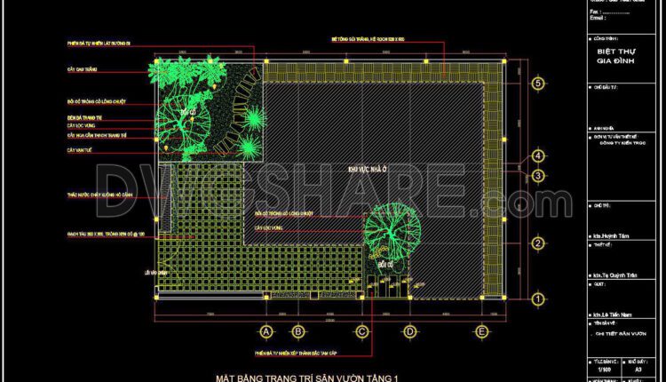 382. Free Download Of Cad Drawings For Detailed Garden Design In A Two-story House (2)