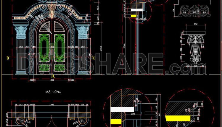 388. Download Of Cad Drawings Of European Classical Architectural Details (14)
