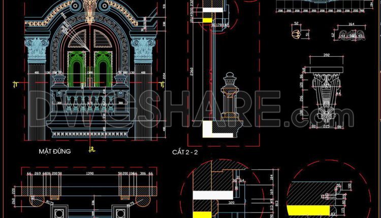 388. Download Of Cad Drawings Of European Classical Architectural Details (20)