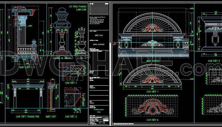 418. Download Of Cad Drawings Of European Classical Architectural Details (6)