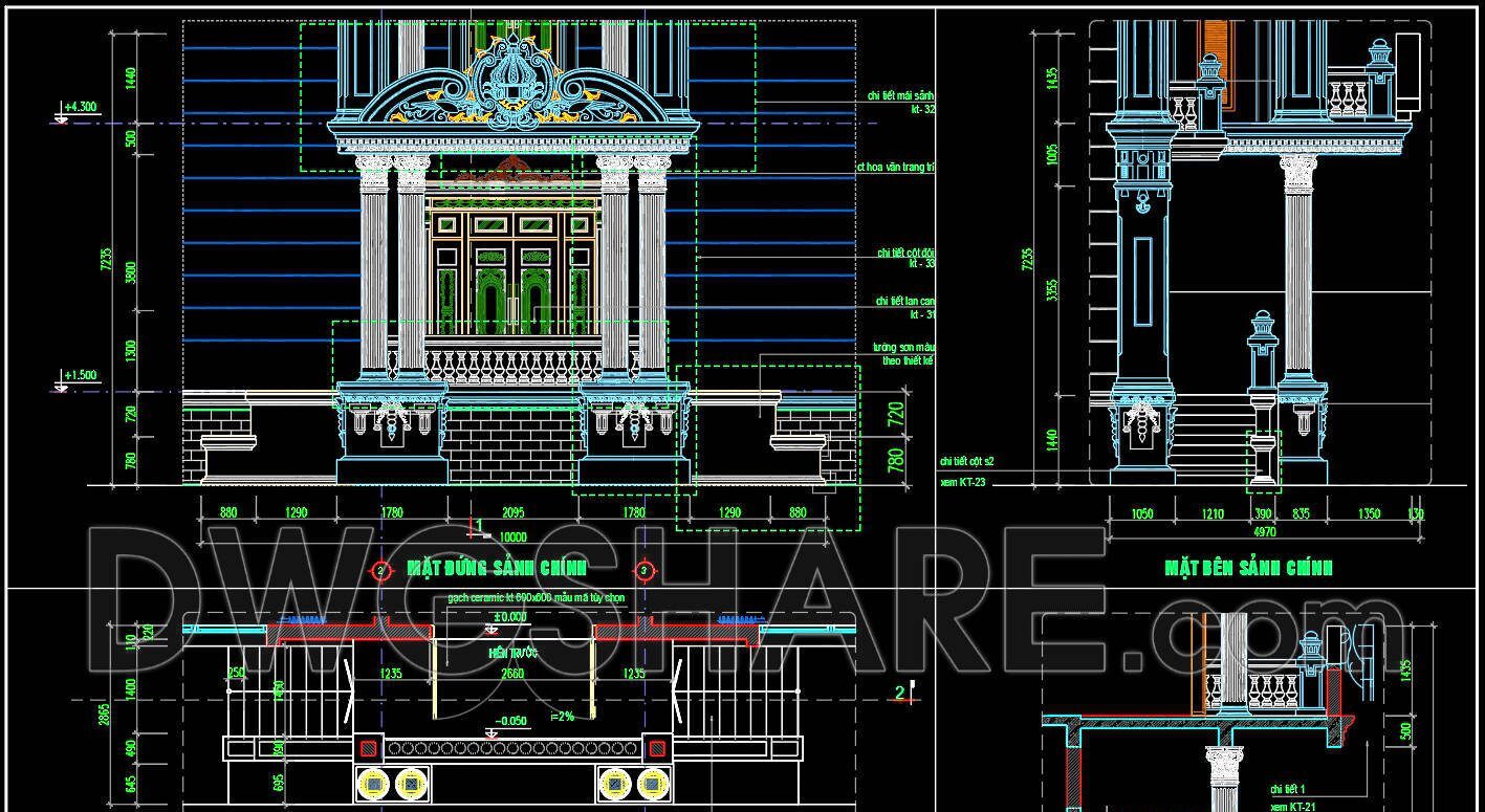 418. Free Download Of Cad Drawings Of European Classical Architectural Details
