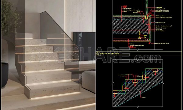 1 year ago
                

                
             3,510433. Download free CAD drawings of detailed construction for a glass balustrade staircase