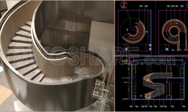 1 year ago
                

                
             2,806435. Free Download of CAD Drawings for Detailed Circular Staircase Construction Design
