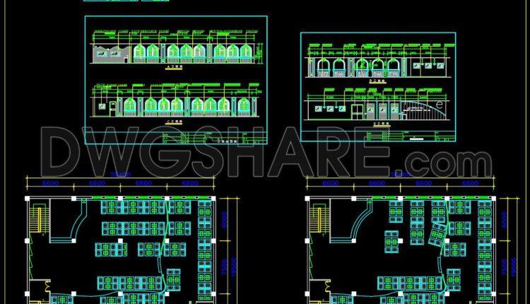 45. Free Download Of Cad Drawings For The Decoration Plan Of A High-end Leisure Internet Cafe (2)
