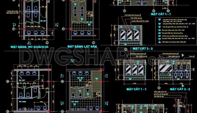 46. Cad Drawings Of Sanitary Details For The Coffee Shop (2)