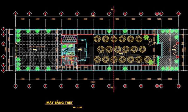 1 year ago
                

                
             1,90347. Free Download of CAD Floor Plan Design for a 560m2 Wedding Restaurant
