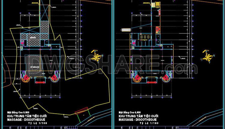 49. Download Of Cad Floor Plan Design For A 3800m2 Wedding Restaurant (6)