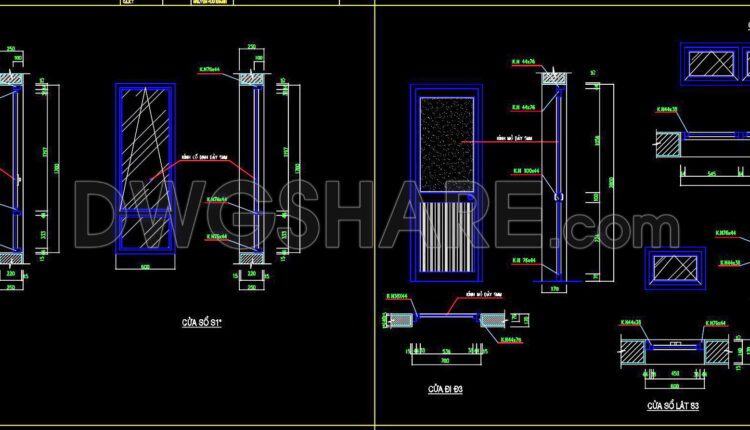 647. Detailed Cad Drawings Of Doors, Windows For Download (2)
