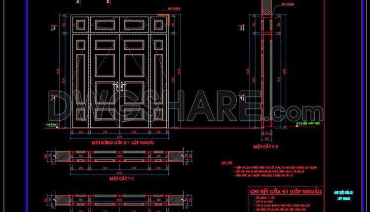 650. Detailed Cad Drawings Of Doors, Windows For Download (1)