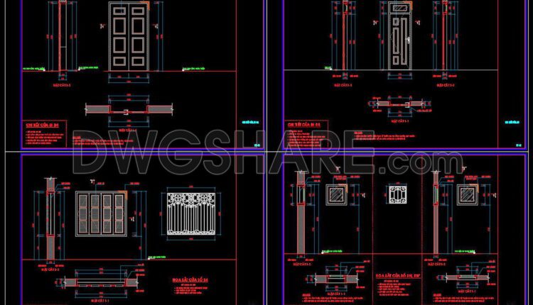 650. Detailed Cad Drawings Of Doors, Windows For Download (4)