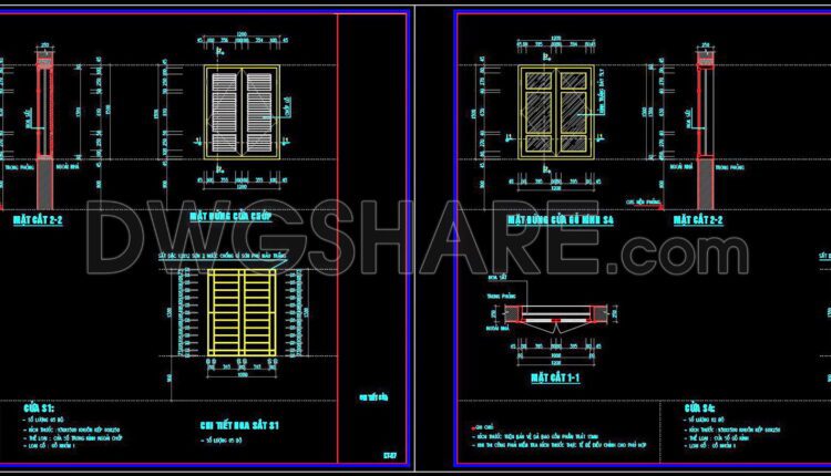 652. Detailed Cad Drawings Of Doors, Windows For Download (6)