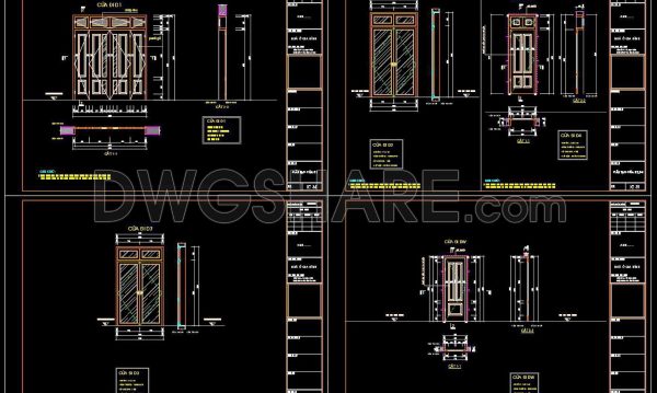 655. Detailed CAD Drawings Of Doors, Windows For Download