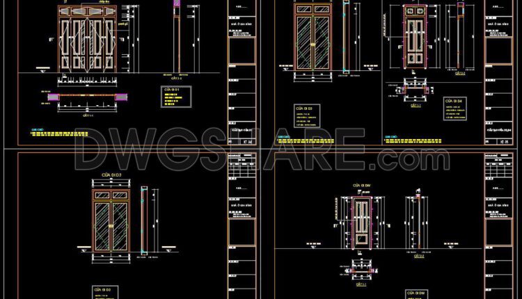 655. Detailed Cad Drawings Of Doors, Windows For Download (1)