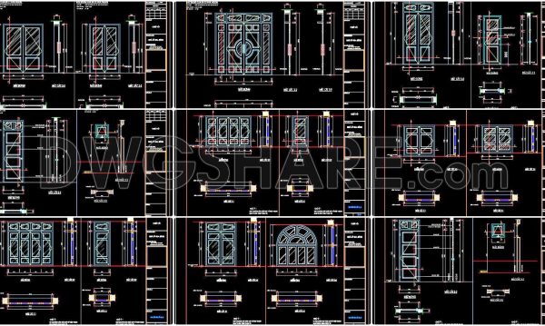 656. Detailed CAD Drawings Of Doors, Windows For Download
