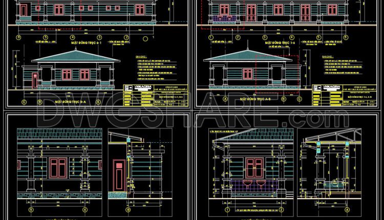 71. Download Cad Construction Technical Drawings For A Staff Dormitory And Dining Hall For A Factory With An Area Of 7.8m X 18m (2)
