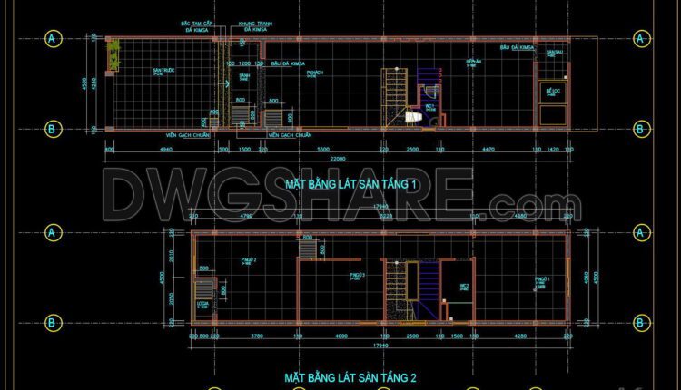 78. Download Free Detailed Cad Drawings Of Floor Plans For A 3-story Townhouse (1)