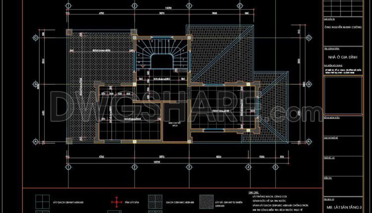 79. Download Free Detailed Cad Drawings Of Floor Plans For A 3-story Townhouse (3)