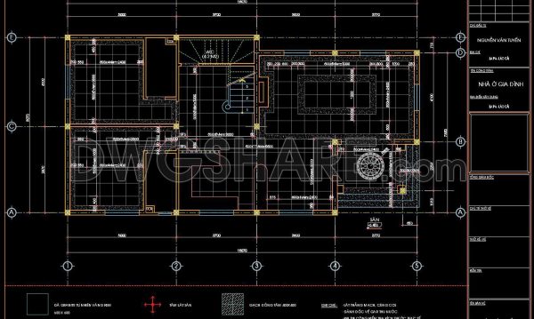 80. Download free detailed CAD drawings of floor plans for a 3-story townhouse