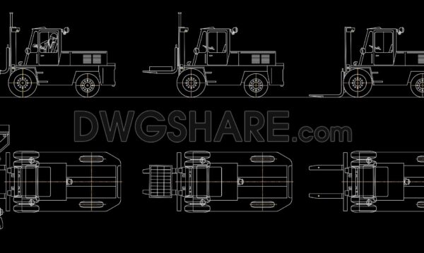 92. Free Download of CAD Drawings for Forklift
