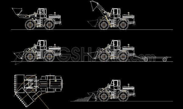93. Free Download of CAD Drawings for Excavators