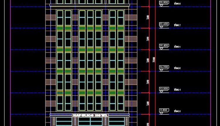 99. Free Download Of 10-story Hotel Design Drawings (2)