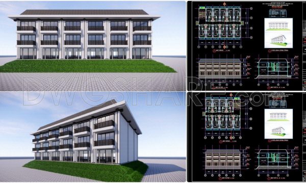1 year ago
                

                
             1,986101. Download CAD Drawings of a 2-Story Resort Building Design with 11 Apartments