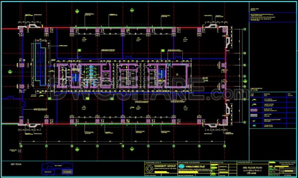 1 year ago 2062103. Free Download of Typical Floor Plan CAD Drawing – HANOI PLAZA Office Block