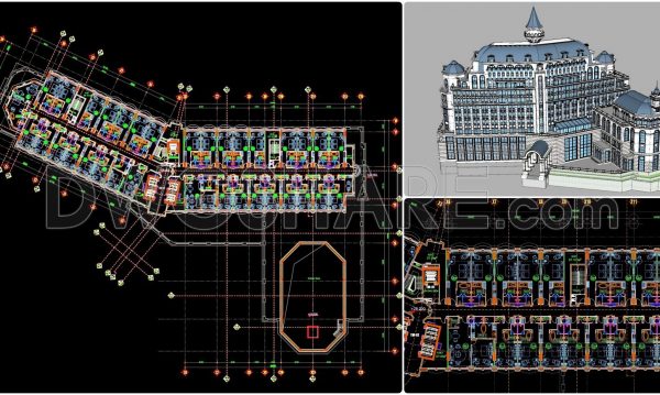 1 year ago
                

                
             3,494107. Download Free CAD Floor Plan of a 5-Star Hotel with a 2300m2 Area