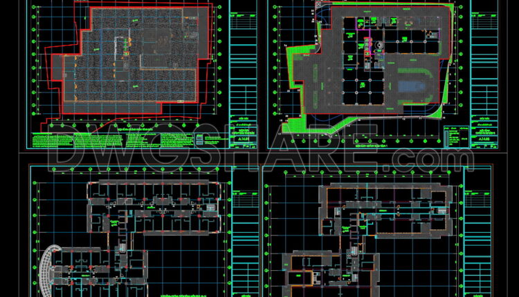 108. Download The Complete Construction Drawings Of The 15-story Hotel With An Area Of 4600m2 (21)