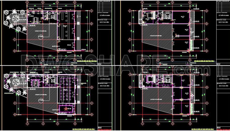 118. Cad Drawings For Detailed Electrical Designs For A 2-story Townhouse
