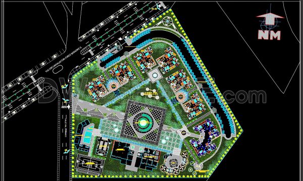 137. Free Download Of Garden Landscape Cad Drawing For Sustainable Residential Complex