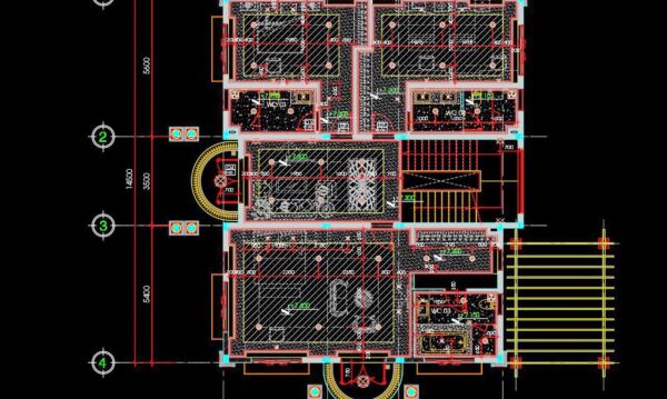 1 year ago
                

                
             1,244174. Free download of detailed CAD drawings of ceiling plans and lighting layout plans for a 3-storey house