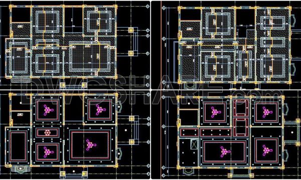 1 year ago
                

                
             1,568176. Free download of detailed CAD drawings of ceiling plans and lighting layout plans for a 3-storey house