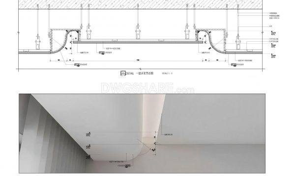 1 year ago
                

                
             5,538181. Free Download of Detailed CAD Drawing of Curved Ceiling for Residential Projects