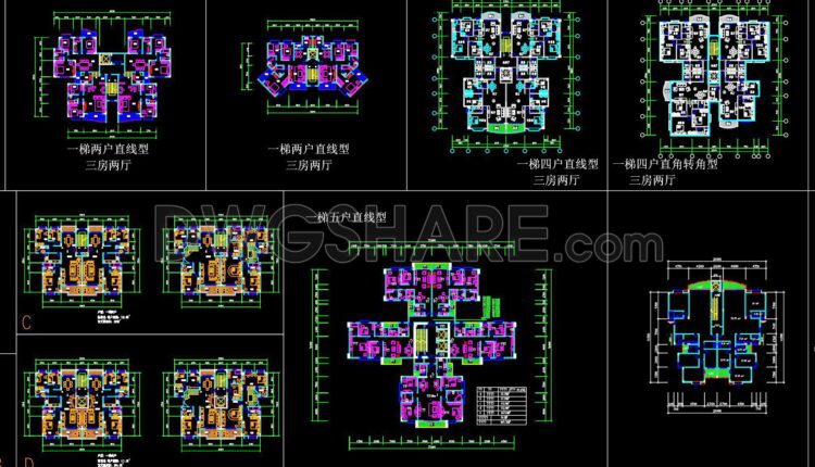 248. Free Download Of Cad Drawings For Sample Apartment Floor Plans (11)