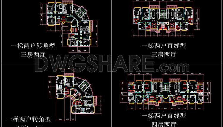 248. Free Download Of Cad Drawings For Sample Apartment Floor Plans (3)