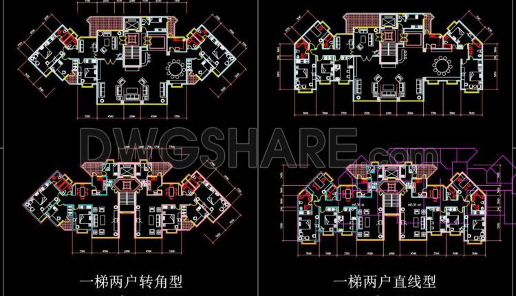 248. Free Download Of Cad Drawings For Sample Apartment Floor Plans (4)